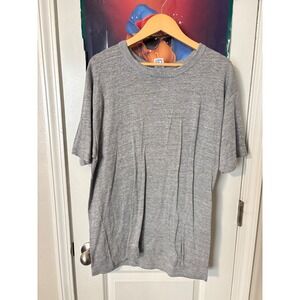 Vintage Russell Athletic Gray Blank T-Shirt Made in USA thin XL Heather Gray